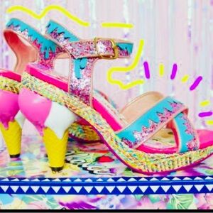 Ice Cream Cone Heels by Irregular Choice - Size 9 - EUC